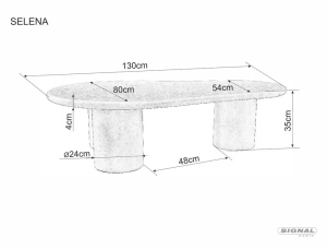 Măsuță de cafea Selena ecru L130 x l80 cm - Img 5
