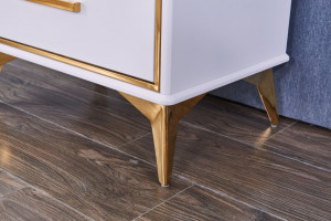 Noptieră Laval alb/gold – H60,5 cm - Img 3
