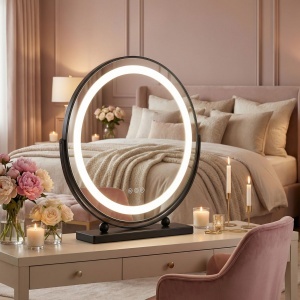 Oglindă LED MAKE-UP Black 40 cm - Img 6