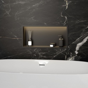 RAFT BAIE INCASTRAT PERETE LED 30x60 black - Img 5