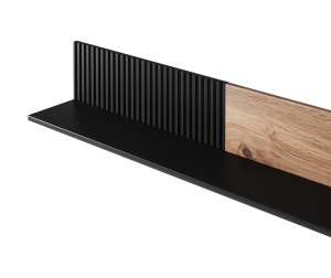 Raft Random P2 stejar wotan/negru - L180 x A20 x h25 cm - Img 6