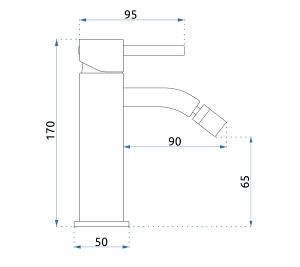 Robinet pentru bideu Rea Lungo Chrome - Img 5