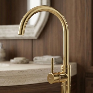 Robinet pentru lavoar Rea Lungo Gold - Img 6