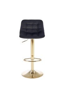 Scaun de bar H120 velvet negru/gold - Img 12