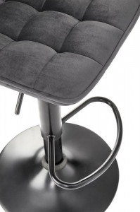 Scaun de bar H95 velvet gri - Img 7