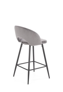 Scaun de bar H96 velvet gri - Img 11