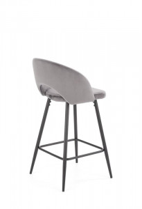 Scaun de bar H96 velvet gri - Img 7