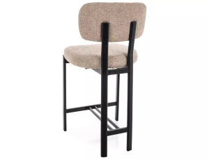 Scaun de bar Misaki H-2 bej 253 / negru mat - Img 2