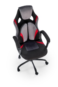 Scaun de birou Jensen negru/gri/rosu H125 cm JENSEN office chair, black / grey / red - Img 11