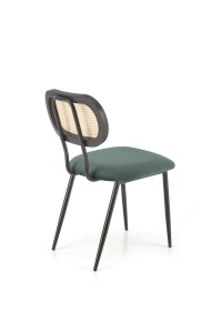 Scaun din rattan si catifea K503 verde - Img 5