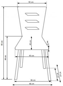 Scaun K155 alb - Img 3