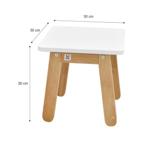 Scaun pentru copii Woody alb H30 cm - Img 5