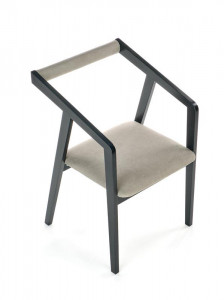 Scaun tapitat Azul Gri - Negru - H 79cm - Img 6