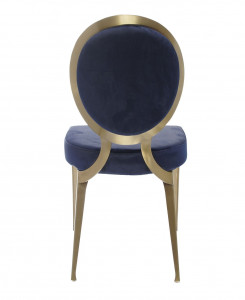 Scaun tapitat Cassari bleumarin/gold – H89 cm - Img 2