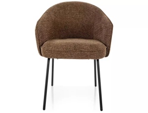 Scaun tapițat Nao Noelle cappuccino 45 / negru mat
