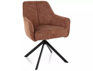 Scaun tapițat Notti Leo camel 35 / negru mat - Img 3
