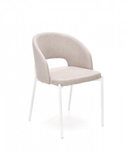Scaun textil K486 bej-alb - H 77 cm - Img 2