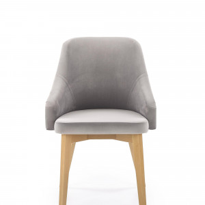 Scaun Toledo 2 velvet gri/stejar miere Solo 265 - Img 2