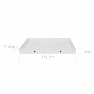 Sertar pentru pat Lumi alb 70x140 cm - Img 3