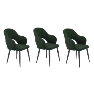 Set 3 scaune K364 velvet verde BF25