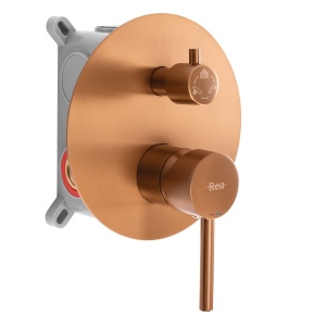 Set de duș incastrat Rea Lungo Copper Brush Auriu cu BOX - Img 6