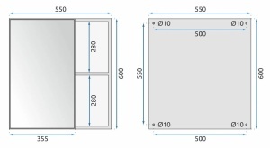 Set de mobilier de baie cu lavoar Astor 60 cm Beige - Img 7