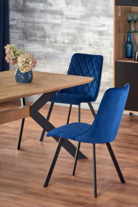 Set masa extensibila Bacardi L160-220 cm + 4 scaune K450 velvet bleumarin - Img 2