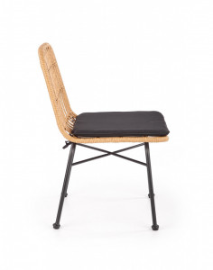 Set masa extensibila Greg L124-168 cm + 4 scaune K401 ratan natural/negru - Img 14