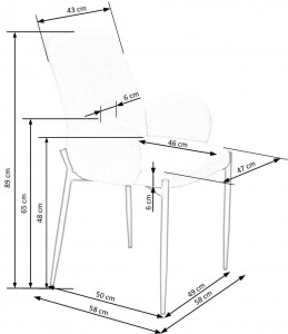 Set masa extensibila Vivaldi L160-200 cm + 4 scaune K477 crem - Img 17