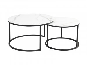 Set mese de cafea Atlanta C – Marmura Alba/Negru