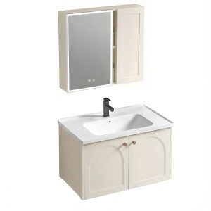 Set mobilier de baie cu lavoar Denver 60cm Creme - Img 2