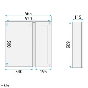 Set mobilier de baie cu lavoar Monti 60cm Grey - Img 6