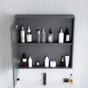 Set mobilier de baie cu lavoar River 60cm Grey - Img 4