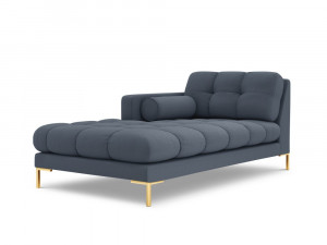 Sezlong tapitat Bali picioare gold – L185 x l102 x h75 - Img 4
