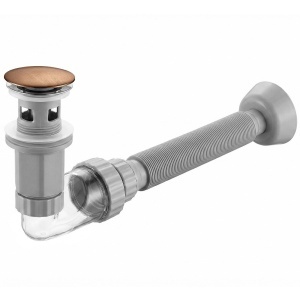 Sifon pentru lavoar REA Flow Brush Copper