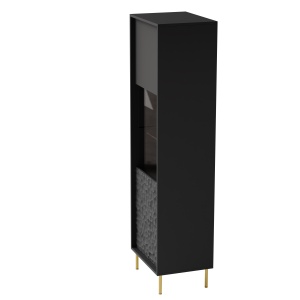 Vitrina Bullet W-1 H185 cm negru/auriu - Img 11