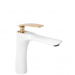 Baterie Orbit alb/auriu H17 cm