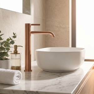 Baterie pentru baie Rea Rivo Brush Copper - Img 5