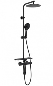 Baterie pentru dus Mike negru mat - H 98,5 cm - Img 6