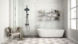 Baterie pentru dus Vintage negru mat reglabila - H 137 cm - Img 6