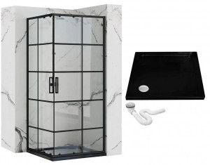 Cabina de dus Rea Concept Black 80x100 - Img 6