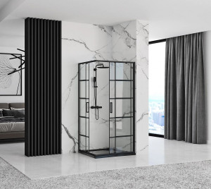 Cabina dus Concept negru – 90×90 cm - Img 5