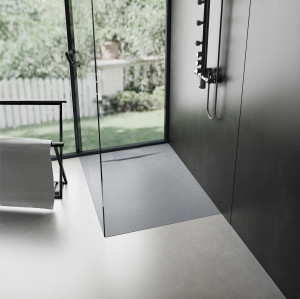Cadita de dus Rea Bazalt Grey 90x90 - Img 2