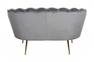 Canapea Camellia 2 velvet gri Blu14/auriu - Img 2