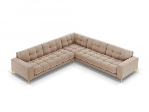 Coltar 6 locuri Bali velvet/picioare gold – L256 x l256 x h75 - Img 6