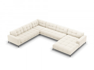 Coltar 7 locuri Bali U velvet/picioare negre – L327 x l256 x h75 - Img 3
