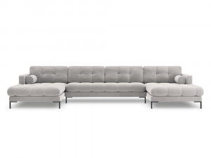 Coltar 7 locuri Bali velvet/picioare negre - L383 x l185 x h75 - Img 2