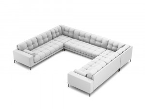 Coltar 9 locuri Bali tapitat/picioare negre – L327 x l256 x h75 - Img 10