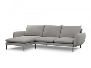Coltar tapitat Vienna 5 locuri plusat/picioare negre – L255 x l170 x h95 - Img 5