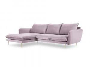 Coltar tapitat Vienna 5 locuri velvet/picioare gold – L255 x l170 x h95 - Img 12
